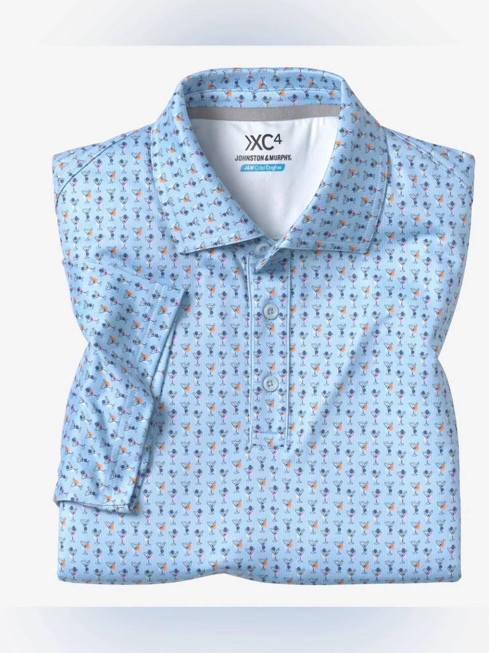 JOHNSTON & MURPHY men’s XC4® Performance Print Polos + Cool Degree™
